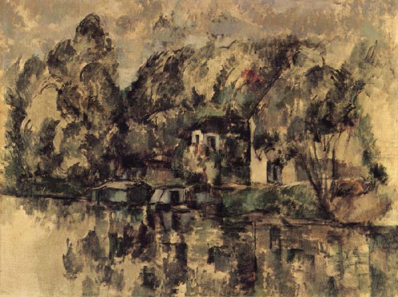 Paul Cezanne Au Bord de l-Eau china oil painting image